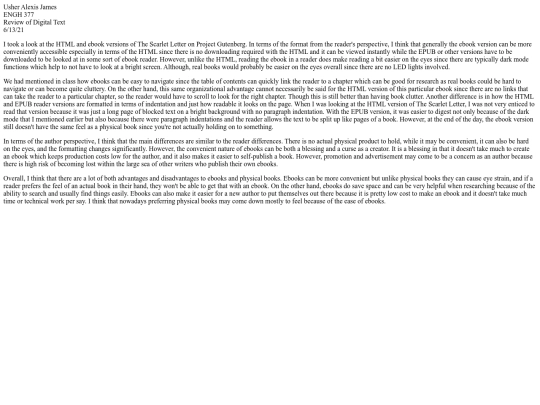 ENGH 377 Review of Digital Text screenshot