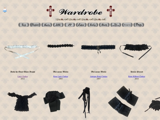 Wardrobe/accessories screenshot