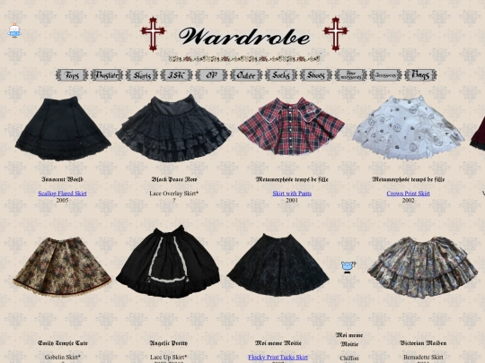 Wardrobe/skirts screenshot