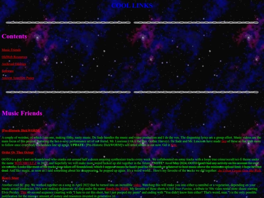 links screenshot