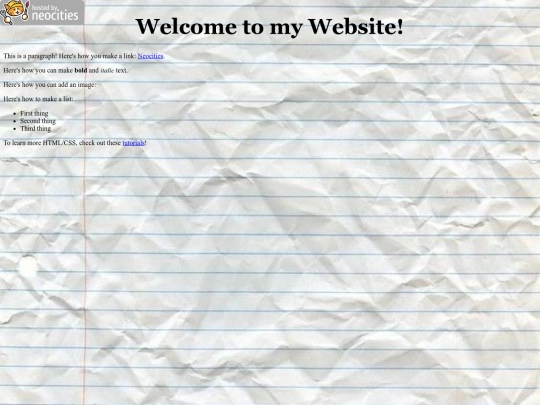 informationpage screenshot