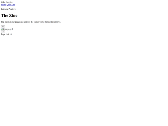 cakearchive/zine screenshot