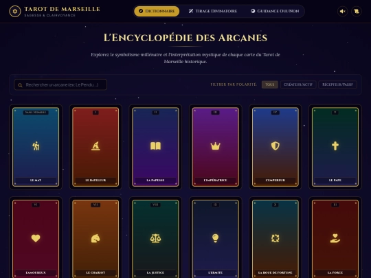 Tarot screenshot