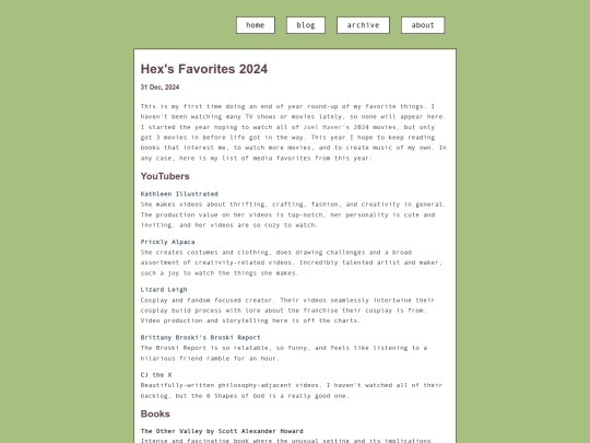 posts/2024-12-31-Hex's-Favorites-2024 screenshot