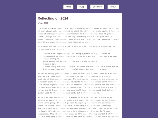 posts/2025-01-07-Reflecting-on-2024 screenshot