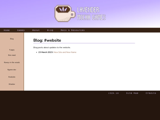blog/website screenshot