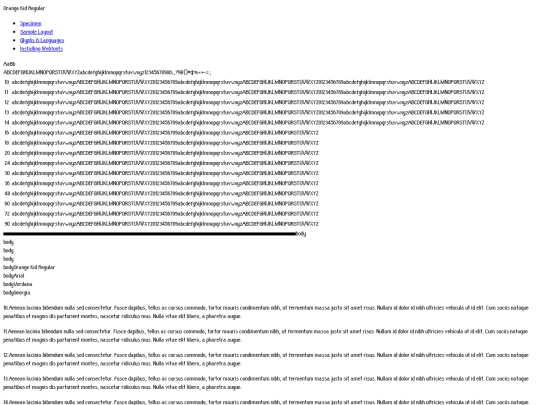 webfontkit-20200606-211351/orange_kid-demo screenshot