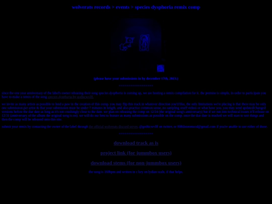 events/species-dysphoria-remix-comp screenshot