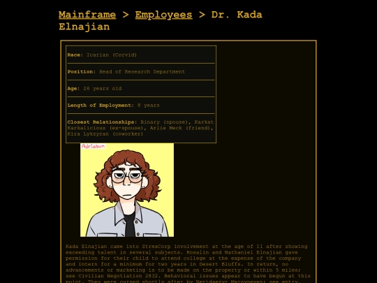 strexmainframe/employees/kada_elnajian screenshot