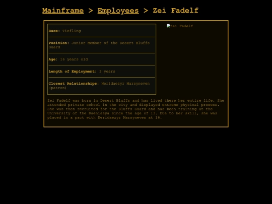 strexmainframe/employees/zei_fadelf screenshot
