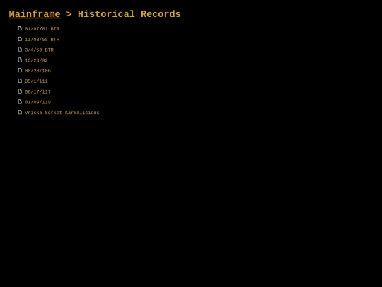 strexmainframe/historical_records screenshot