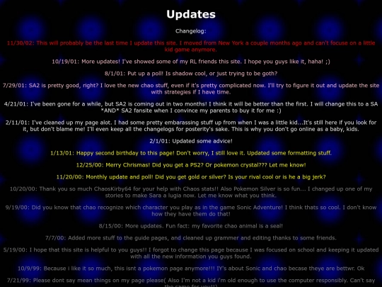 changelog screenshot