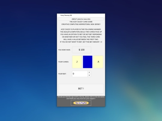 SB/AceyDucey screenshot