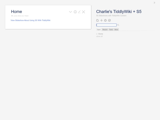 TiddlyWiki Projects/TW_and_S5 screenshot