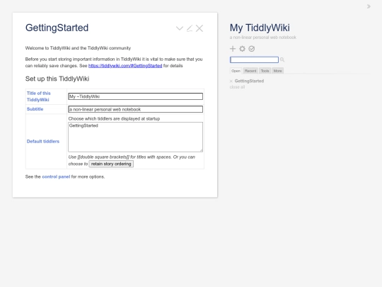 TiddlyWiki Projects/TwTester screenshot