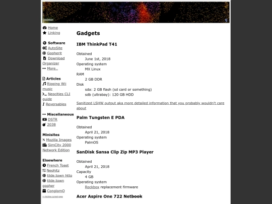 pages/gadgets screenshot