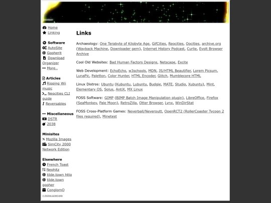 pages/links screenshot