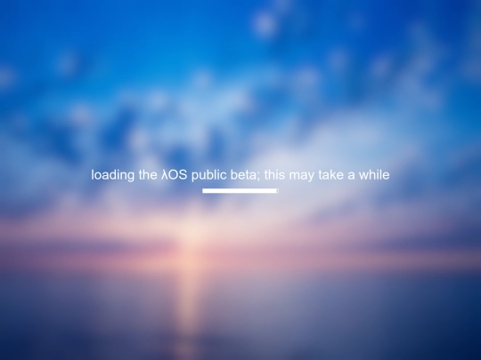 lambdaos/λOS public beta (publicbeta) build 2004.IT screenshot