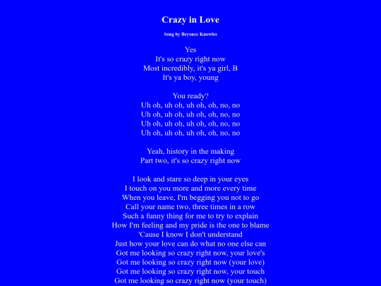 JLyrics /Crazy in Love screenshot