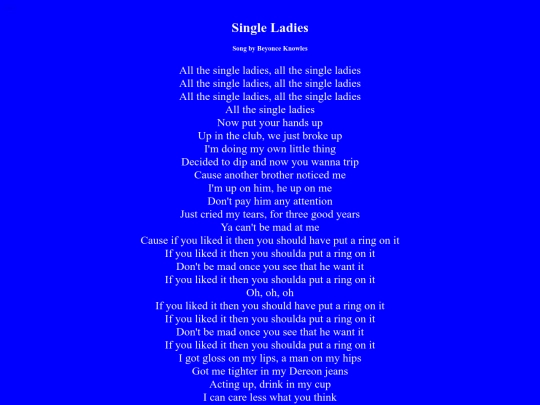 JLyrics /Single Ladies screenshot