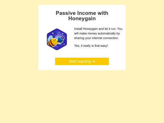 splash/honeygain screenshot