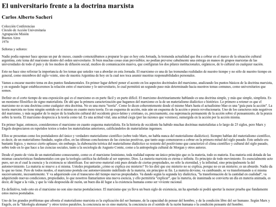 2020/carlos-alberto-sacheri-el-universitario-frente-a-la-doctrina-marxista-transcripcion screenshot