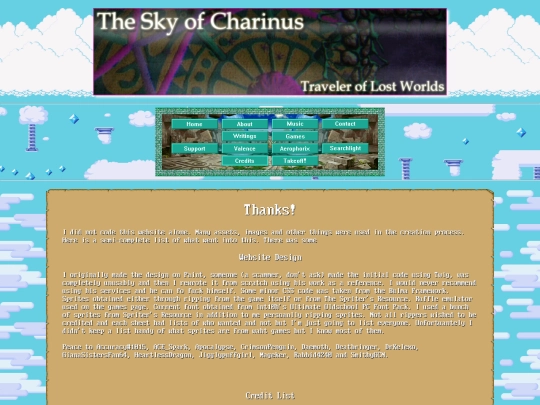 pages/credits screenshot