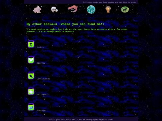 links screenshot