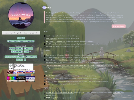 links screenshot
