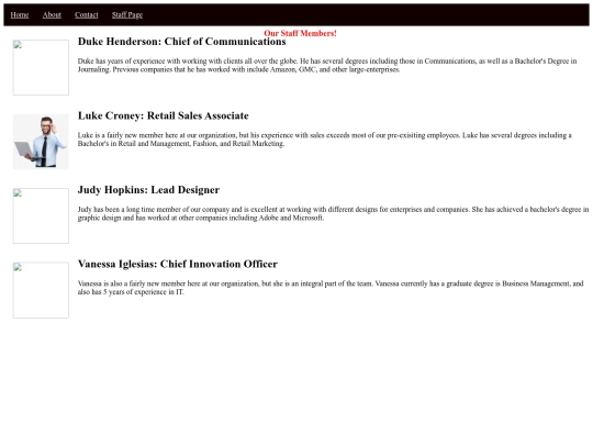 staff-page screenshot