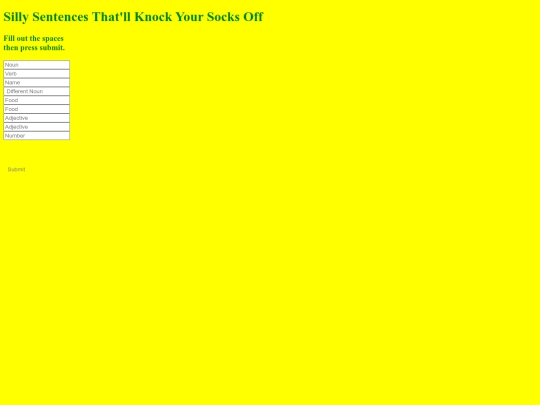sillysentence screenshot