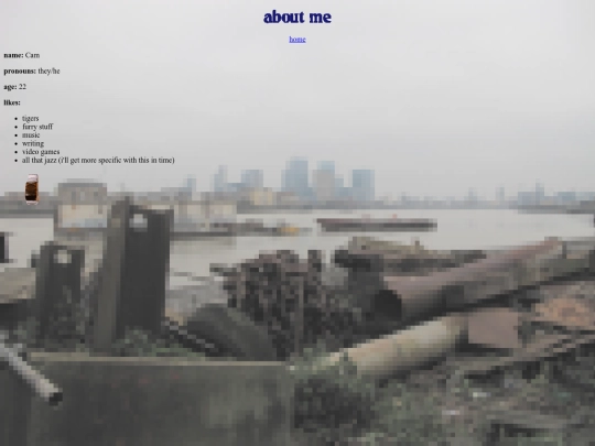 webby/aboutme screenshot