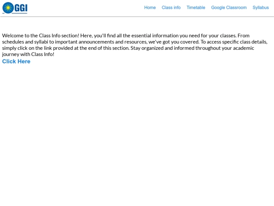 project/classinfo screenshot