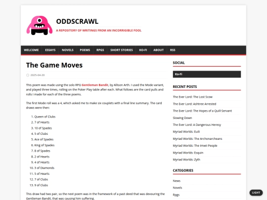 poems/gentleman-bandit/the-game-moves screenshot