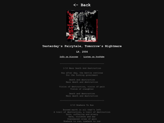 disclose/yesterdaysfairytaletomorrowsnightmare screenshot