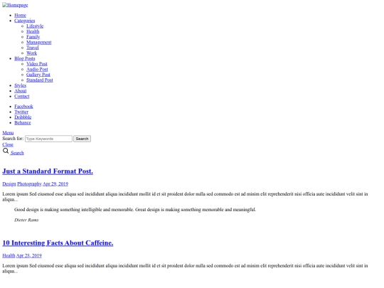 index screenshot