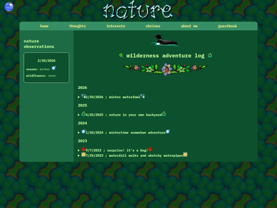 interests/nature screenshot