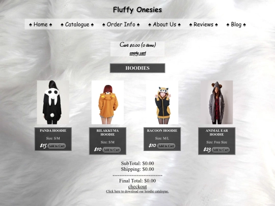 cataloguehoodies screenshot