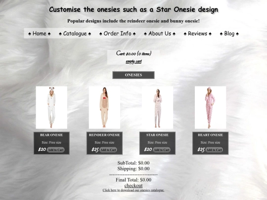 catalogueonesies screenshot