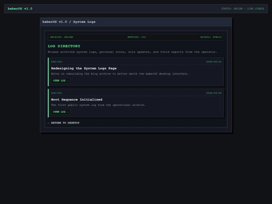 blog screenshot