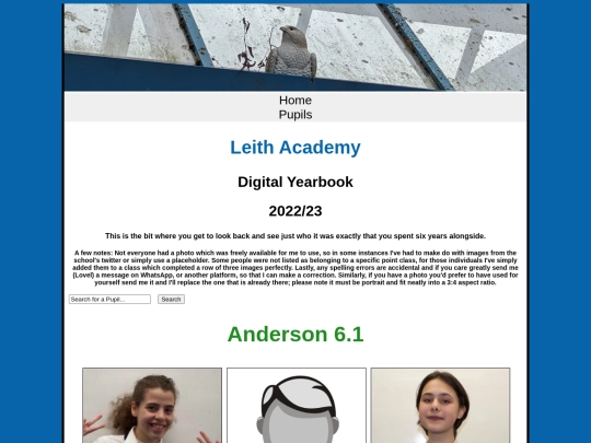 Pupils screenshot