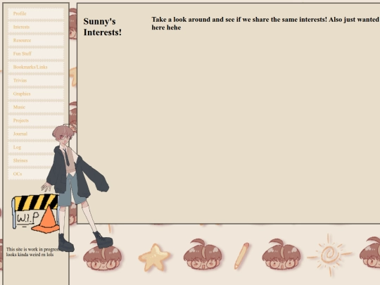 Interests screenshot