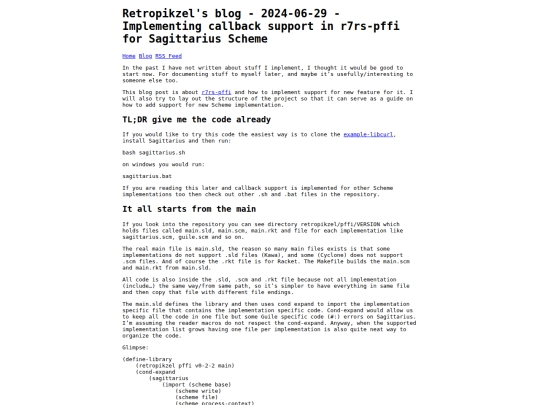 blog/2024-06-29 - Implementing callback support in r7rs-pffi for Sagittarius Scheme screenshot