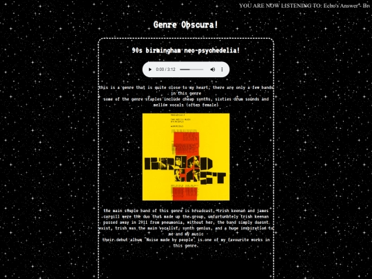 genrepage screenshot