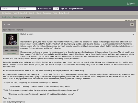 archivesnoncs/in color _ Glowfic Constellation screenshot