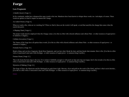 lorefragments/forge1 screenshot