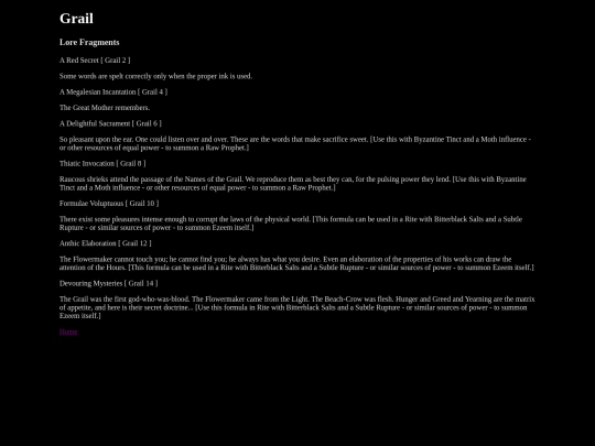 lorefragments/grail1 screenshot