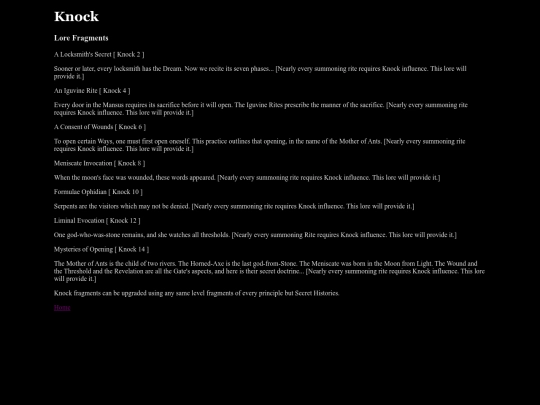 lorefragments/knock1 screenshot
