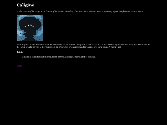 summons/caligine1 screenshot