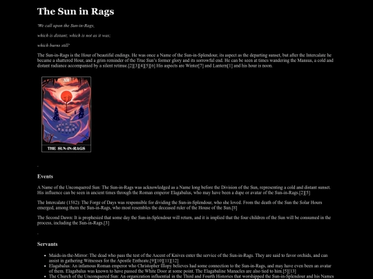 thehours/thesuninrags screenshot